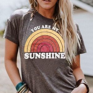 You Are My Sunshine Retro Rainbow T-Shirt